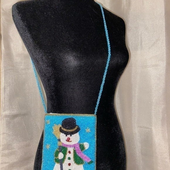 Adorable Snowman Purse, Vintage Shoulder Handbag - Picture 10 of 11